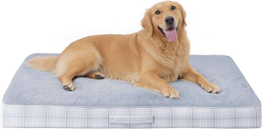 Washable Orthopedic Egg-Crate Dog Bed (Gray)