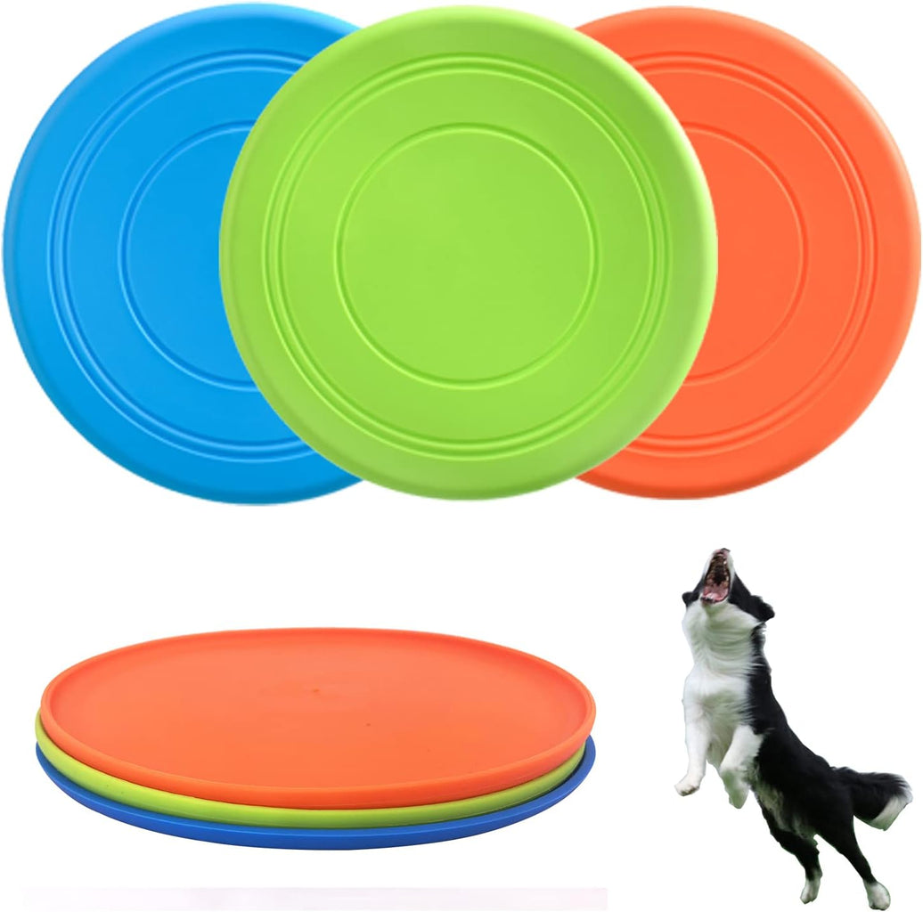 Floating Rubber Dog Flying Disc (3-Pack)