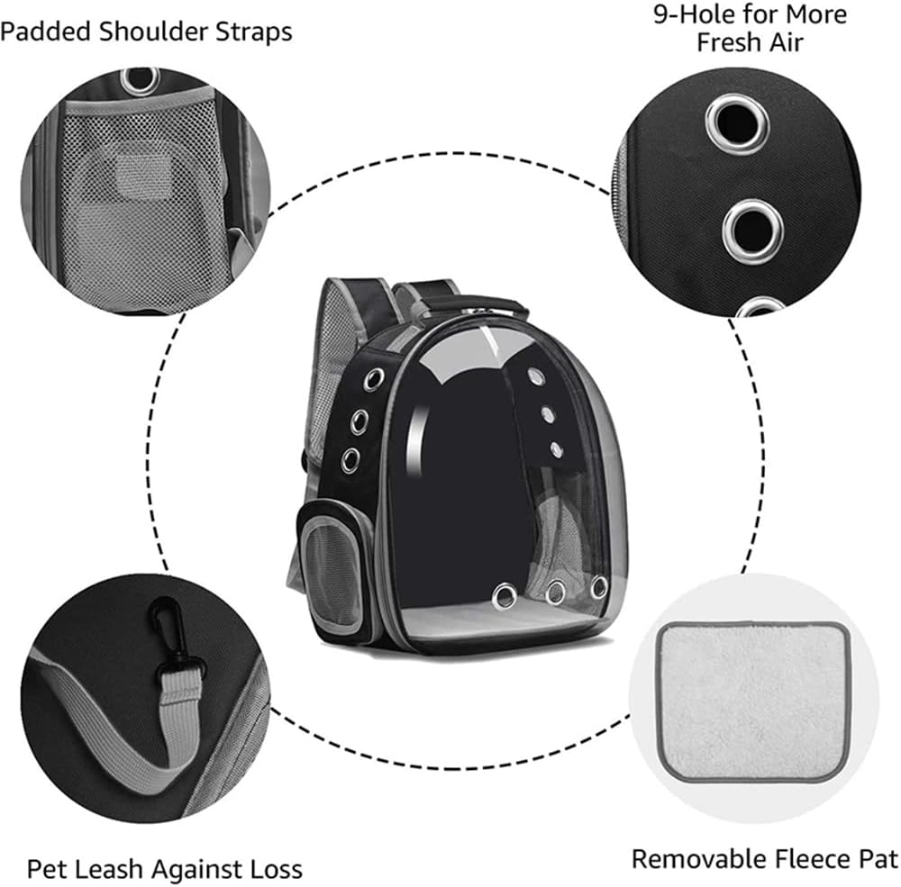 Clear Bubble Pet Backpack for Small Dogs & Cats