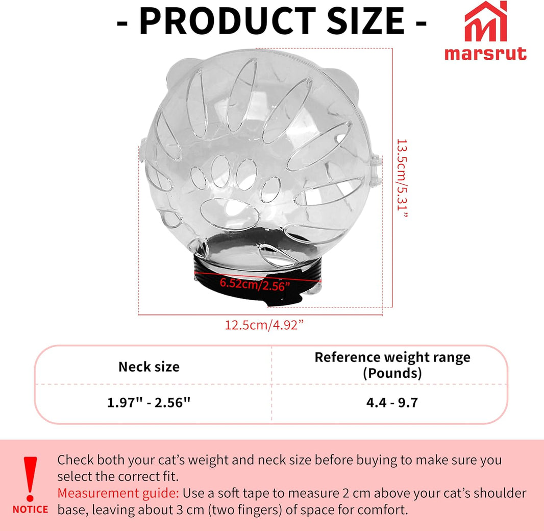 Clear Breathable Cat Grooming Helmet