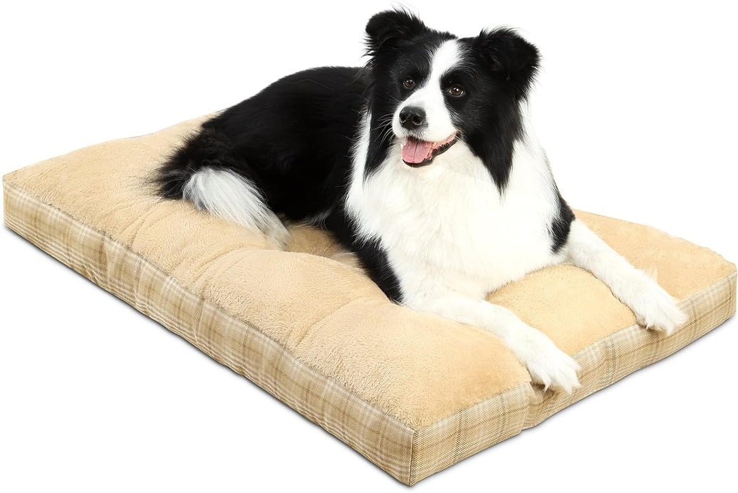 Washable Foam Crate Pad for Dogs (Beige)