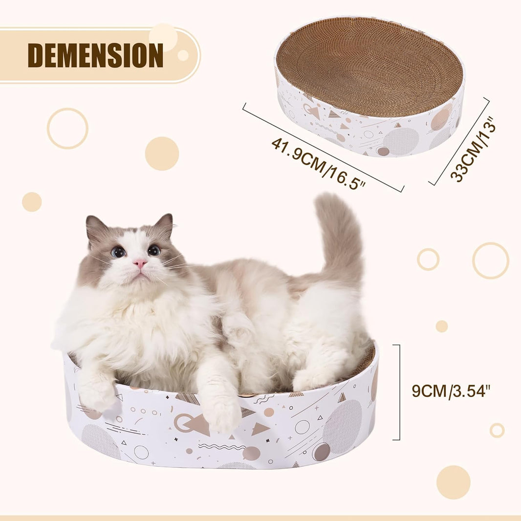 Oval Cardboard Cat Scratcher Pad