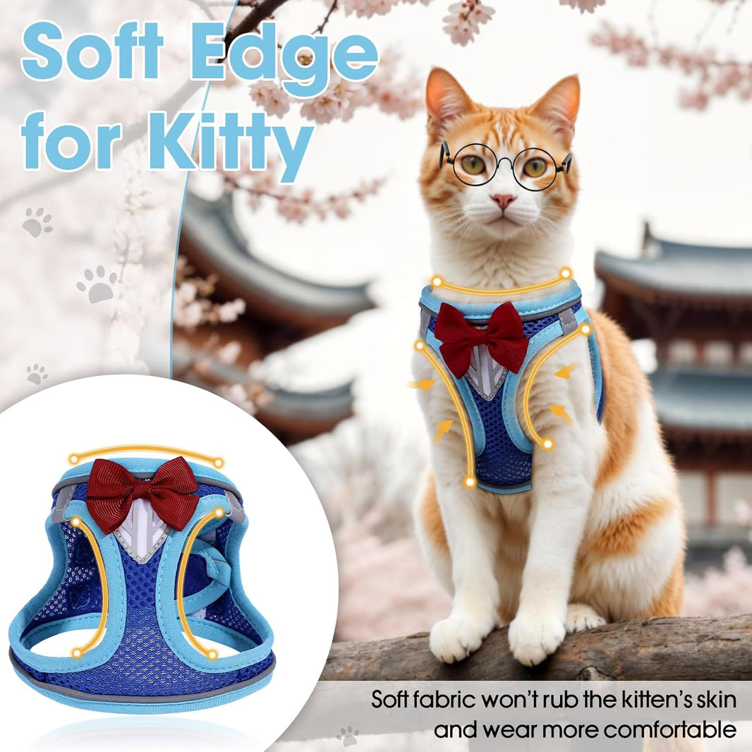 Reflective Mesh Cat Harness & Leash