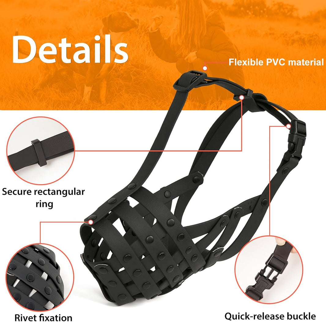 Basket Muzzle for Large Dogs – Anti-Scavenging