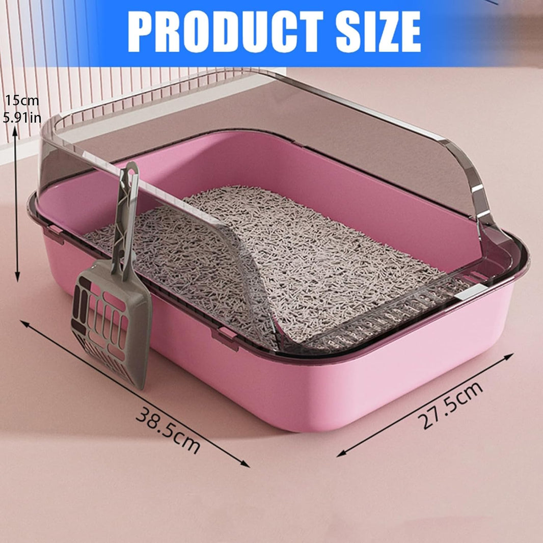 Semi-Enclosed Cat Litter Box – Anti-Spill
