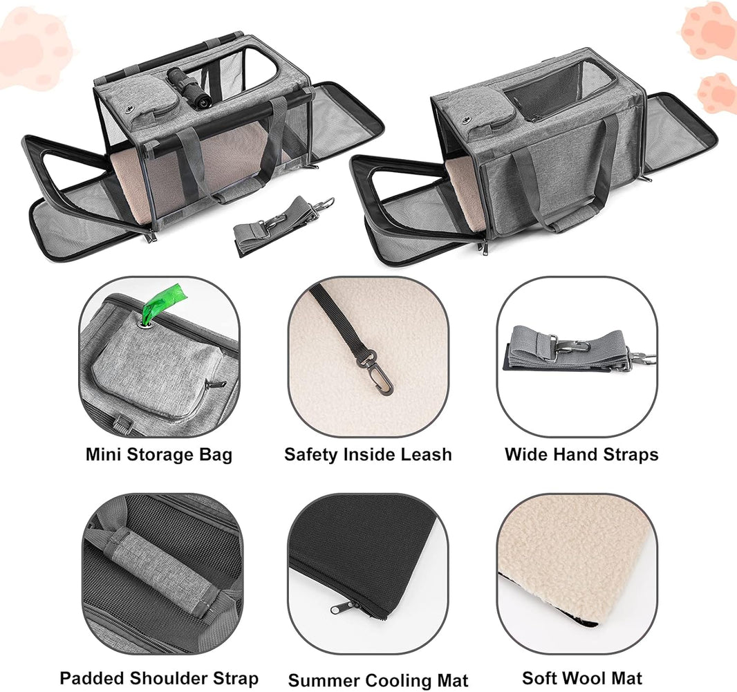 Soft-Sided Carrier for Large Cats – up to 20 lbs