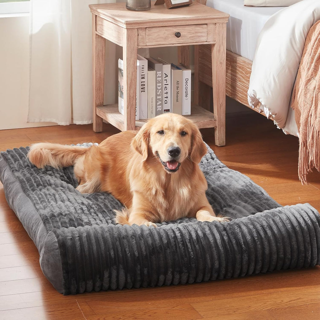 Sofa Dog Bed with Pillow for Crates (Gray)