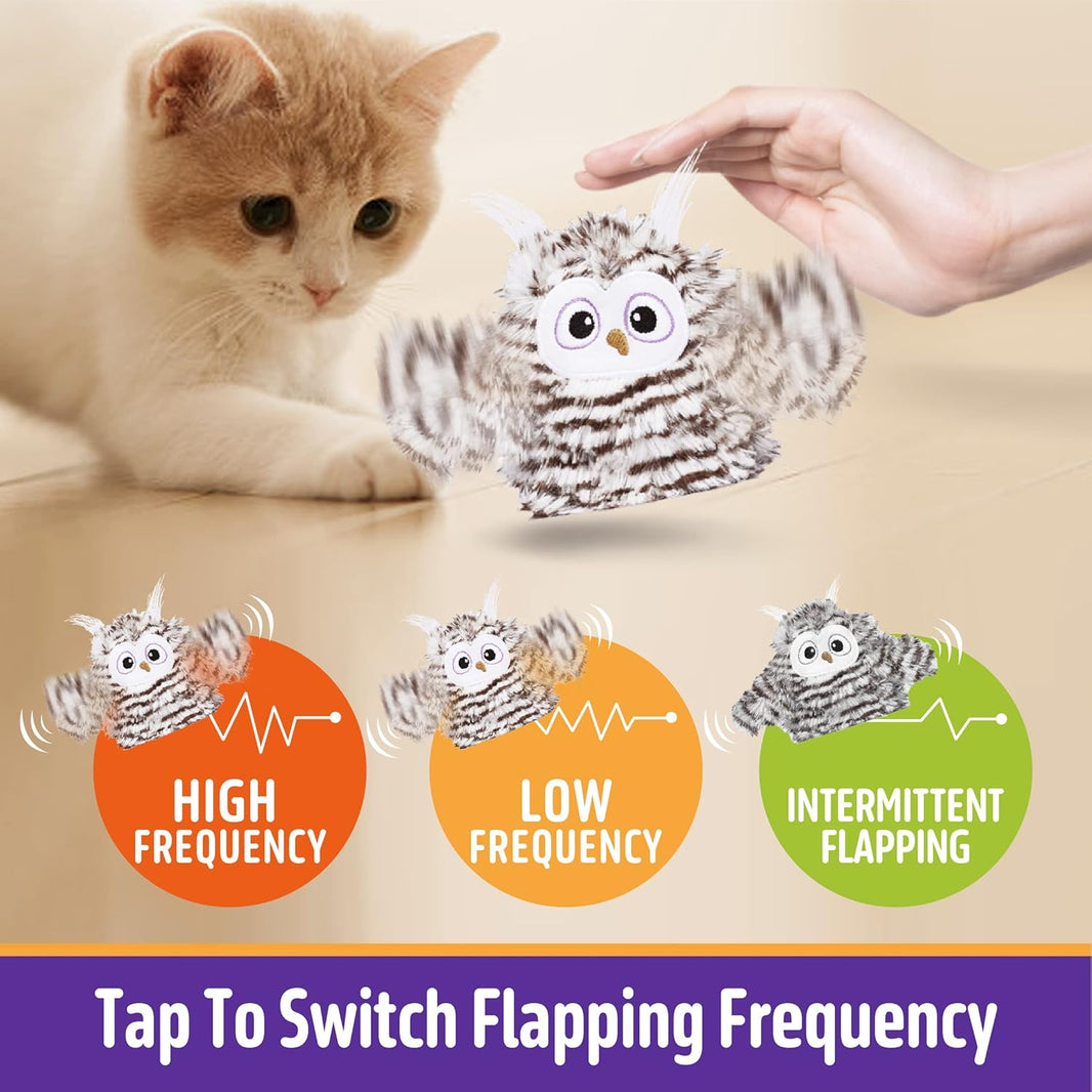 Rechargeable Chirping Owl Cat Toy