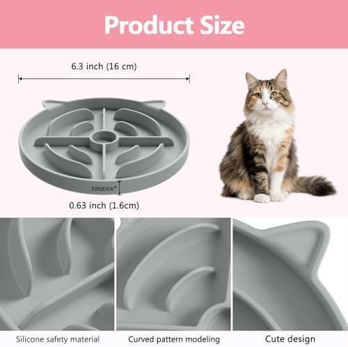 Silicone Slow Feeder Cat Bowls (2-Pack)