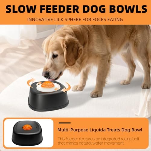 Lick Bowl Slow Feeder for Dogs (Black)