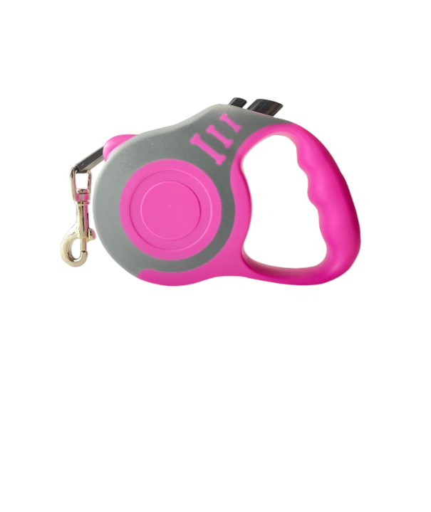 Retractable Dog Leash with Non-Slip Handle (Pink)