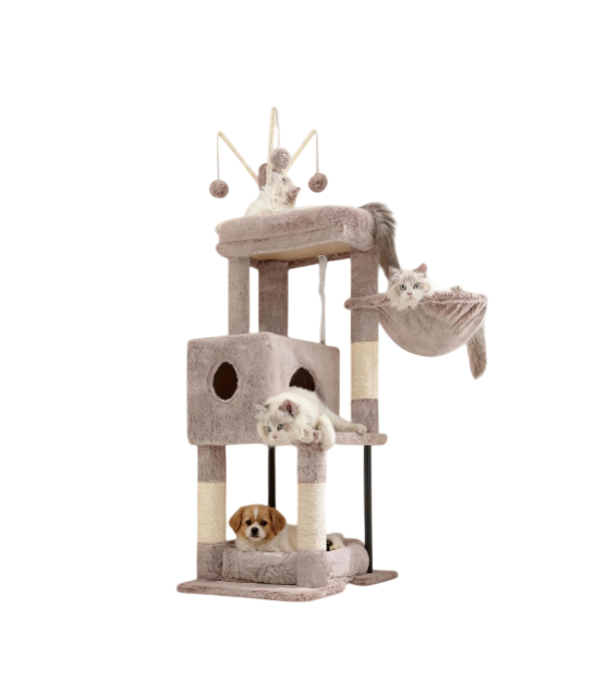 Cat Tree with Mushroom Perch, Condo & Hammock (45")