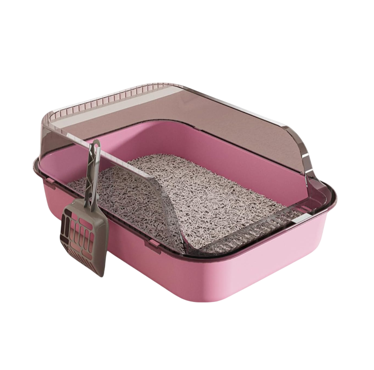 Semi-Enclosed Cat Litter Box – Anti-Spill