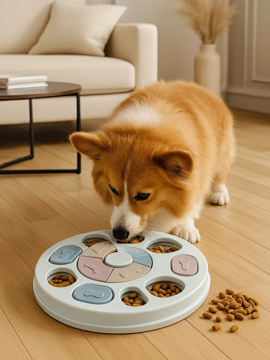 Slow Feeder Puzzle Plate for Cats & Dogs