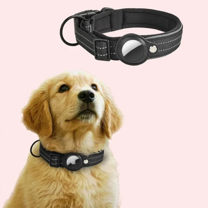 Padded Reflective AirTag Dog Collar