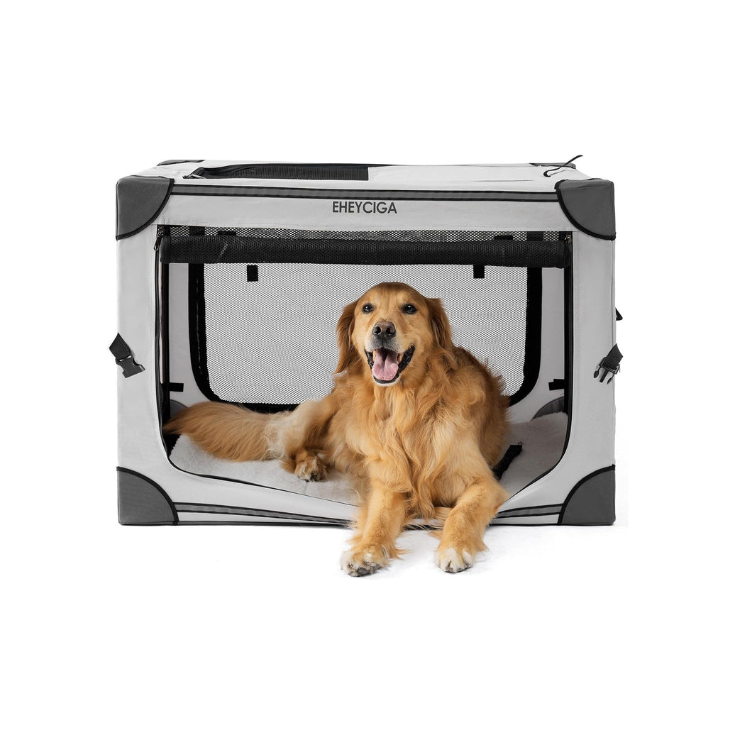 Collapsible Soft Dog Crate with 4 Mesh Doors (36")