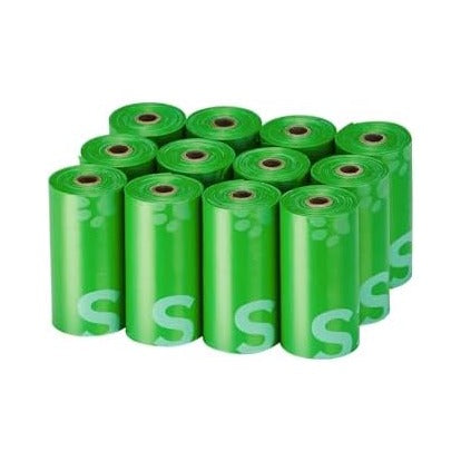 Unscented Dog Poop Bags (180 Bags, Lime Green)