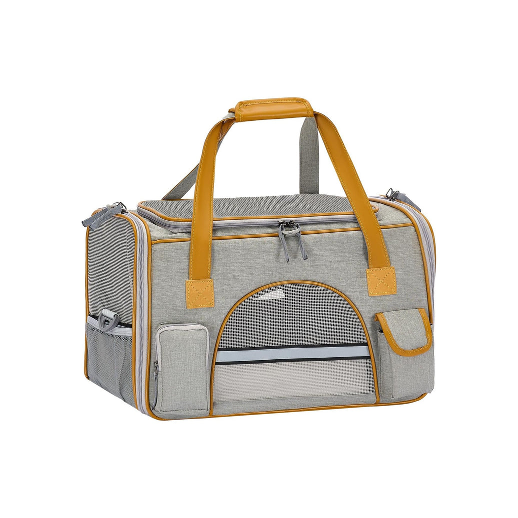 Anti-Collapse Soft Cat Carrier with Pockets – up to 16 lbs