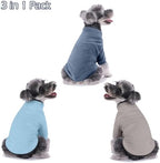 Dog Sweater, 3 Pack Dog Sweaters for Small Dogs Girl Boy, Ultra Soft Warm Puppy Clothes Dog Coat for Winter (Gray+Azure+Navy, Small)