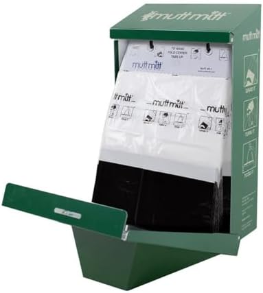 100 White & Black 2-Ply Dog Waste Bags on 1 Dog Waste Bag Station Header - 300% Thicker than mini roll dog waste bags - no more warm & yuck feeling