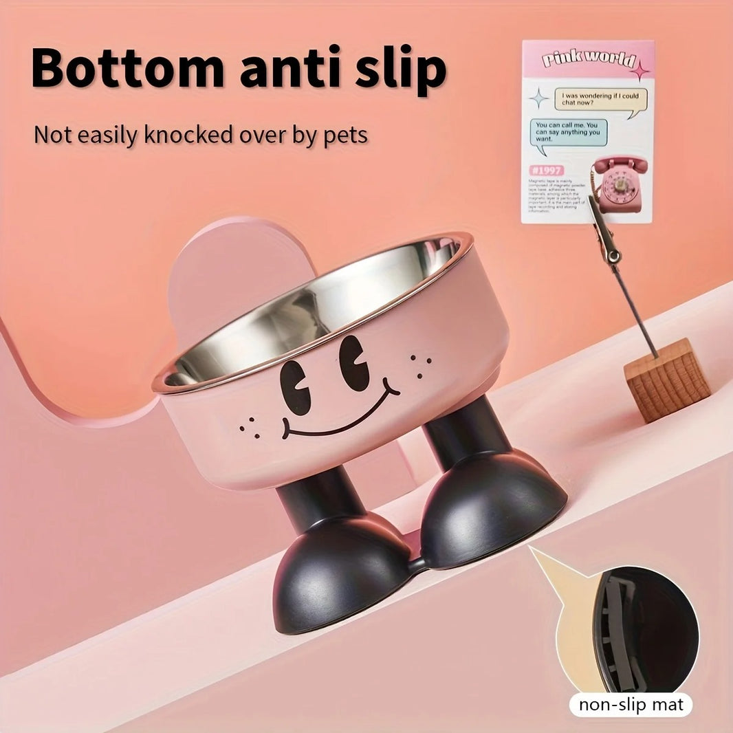 Elevated Stainless Steel Double Bowl for Dogs & Cats