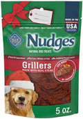 Nudges Steak Grillers, Natural Holiday Dog Treats, Made in The USA with Real Beef, 5-oz. Bag