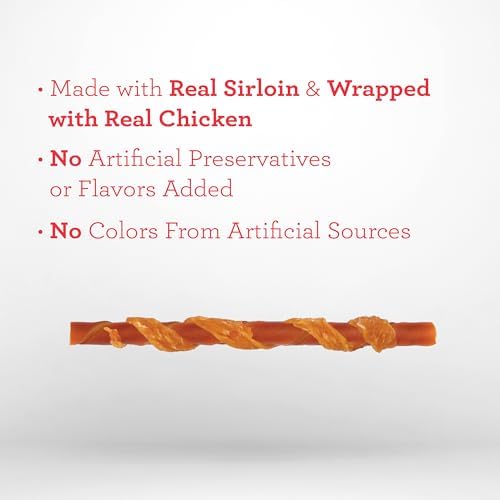 Chicken Wrapped Twists with Real Sirloin 15 ct