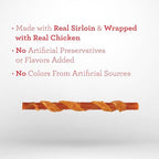 Chicken Wrapped Twists with Real Sirloin 15 ct