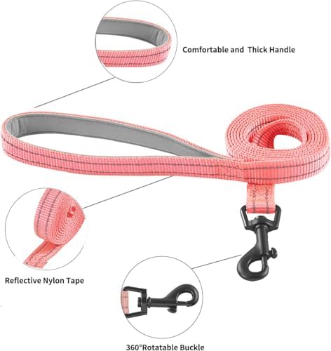 Dog Harness and Leash Set, No Pull Soft Mesh Puppy Harness for Small Medium Dogs, Cats - Step in Reflective Breathable Lightweight Vest Harness for Walking, Training - Pink, XS