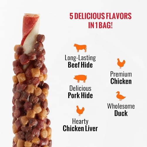 Triple Flavor Blasts, 4 Oz, Rawhide Chew for All Dogs