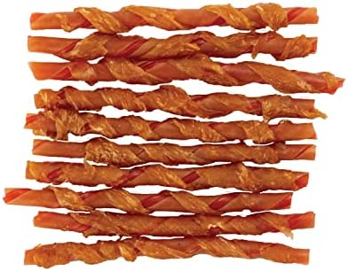 Twists Wrapped with Chicken Made with Real Water Buffalo, 30 Count, Rawhide-Free Chews for Dogs, 7.40 Ounce (Pack of 1)