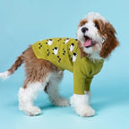 Funny Sheep Dog Sweater, Thermal Winter Clothes for Small Dogs, Boy, Girl - Dog Holiday Pullover Jumper, Pet Outfit - Black, Green, White, S