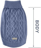 Small Dog Warm Winter Sweater MengMengDa Pet Clothes Puppy Knitwear for Small to Medium Breeds Dog Outfits (Dark Blue M)