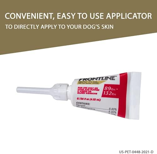 Gold Flea & Tick Treatment for X-Large Dogs Up to 89 to 132 lbs., Pack of 3