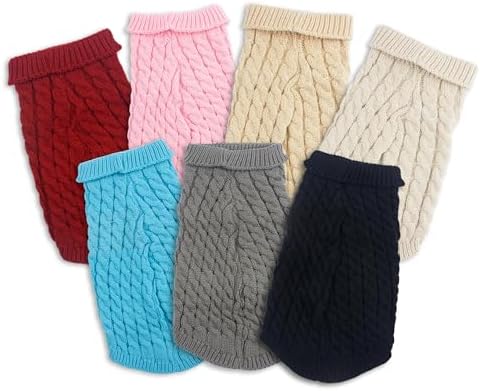 Dog Pullover Sweater Cozy Small Dog Warm Winter Sweater Black S for Bulldog, Poodle, Yorkshire, Cocker Spanie etc.