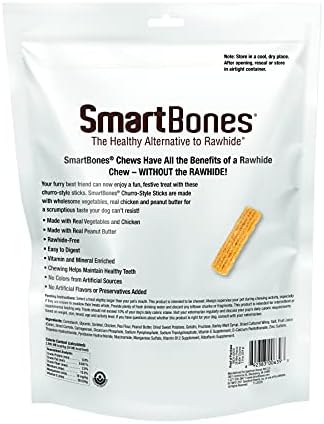 Churro-Style Mini Sticks 28 Count, Made with Real Peanut Butter, Rawhide-Free Chews for Dogs, 7.90 Ounce (Pack of 1)