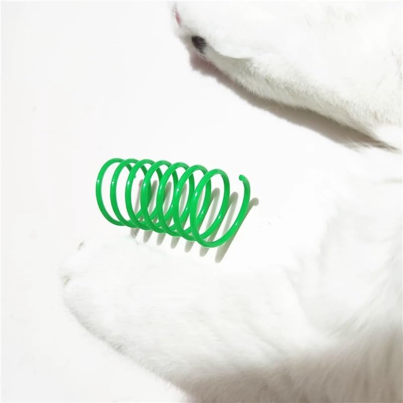 Cat Spring Toys - 5 Color Bundle | Durable Plastic Interactive Toy for Indoor Kittens to Hunt, Bite, Self-Play(10Pcs)