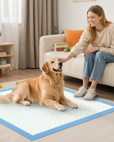 50-Pack Extra Large Pee Pads - 34" x 28" Puppy Pads for Dogs with 6-Layer Leakproof Protection, Disposable and Quick-Dry Dog Pads with High Absorbency for Easy Potty Training