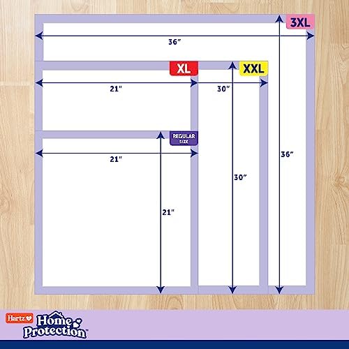 Hartz Home Protection Lavender Scented Dog Pads, 3XL 60 Count, Super Absorbent & Won't Leak, Odor Eliminating