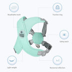 Dog Harness with Leash Set Adjustable Soft Padded Step-in Dog Vest No Choke No Pull Reflective for Small Medium Pets with Poop Bags and Dispenser, Solid and No-chew, Green M