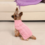 2 Pack Dog Sweaters for Small Dogs Winter Turtleneck Pullover Cable Knit Fleece Stretch Puppy Doggie Chihuahua Toy Poodle Yorkie Pomeranian Boy Girl Pet Clothes (S, Pink & Purple)