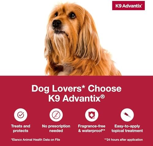 Flea, Tick & Mosquito Prevention for Dogs 11-20 lbs. | Flea Drops for Medium Dogs | Apply Monthly | 2 Treatments