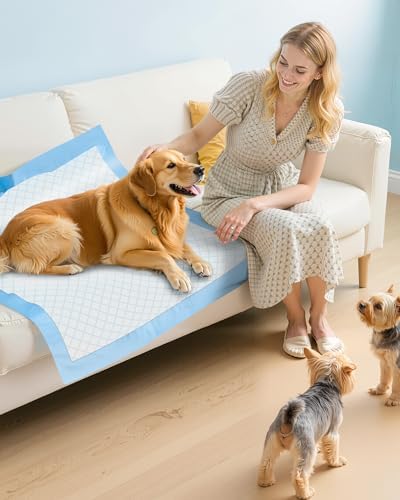 50-Pack Extra Large Pee Pads - 34" x 28" Puppy Pads for Dogs with 6-Layer Leakproof Protection, Disposable and Quick-Dry Dog Pads with High Absorbency for Easy Potty Training