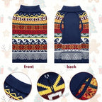 Dog Christmas Sweater, Winter Warm Fleece Holiday Pet Clothes for XL Dogs, Cute Snowflake Turtleneck Dog Pullover Knitwear Indoor & Outdoor