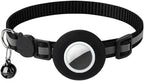 Breakaway AirTag Cat Collar with Reflective Strip, Compatible with AirTag – Lightweight and Adjustable Kitten Collar for Boy and Girl Kittens, Includes Safety Release Buckle and Bell