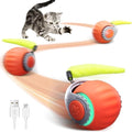 Cat Toy for Indoor Cats, Two Speed Smart Automatic Cat Toy Moving Ball with Tail, Rechargeable Motion Activated Cat Toys for Bored Indoor Adult Cats (Adapter Not Included)