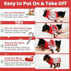 Christmas Dog Sweaters for Small Medium Large Dogs and Cats,Pet Soft Warm Holiday Outfit Girl & Boy,Pup Winter Clothes Turtleneck Double Knitting Collar for Outdoors Playing (Deer, L)