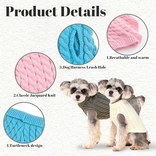 Dog Pullover Sweater Cozy Small Dog Warm Winter Sweater Black S for Bulldog, Poodle, Yorkshire, Cocker Spanie etc.