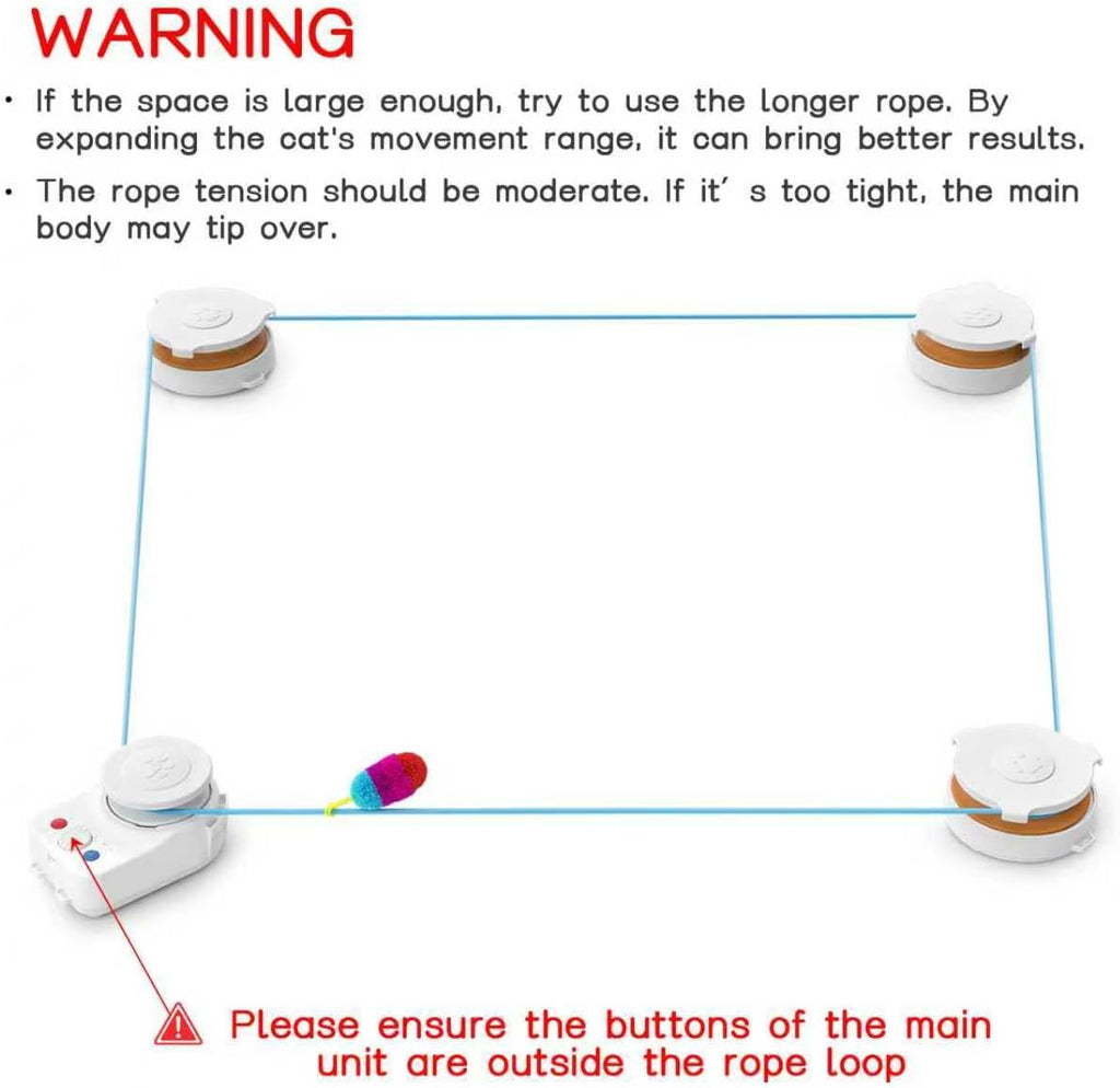 Interactive Cat Toy for Indoor Cats – Automatic Moving & Enrichment Toy for Indoor Cats/Kitten, Auto/Manual Control Cat Treadmill for Exercise & Mental Stimulation, Stimulating Chase Toys