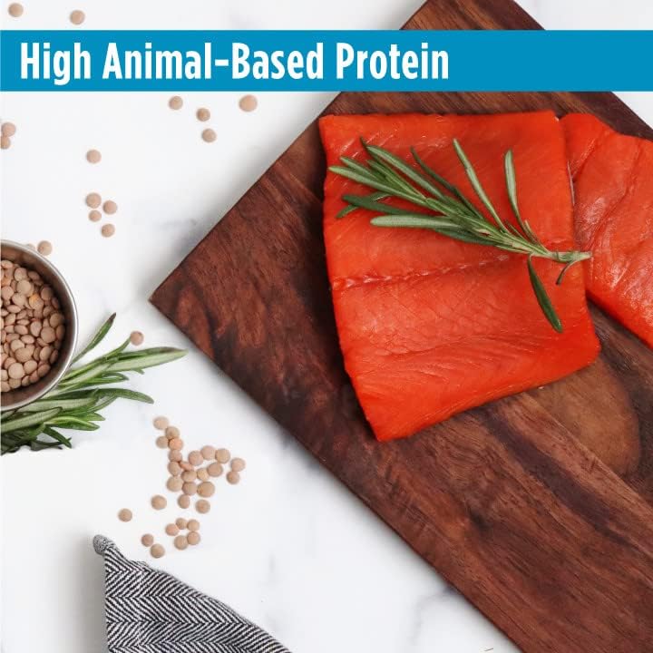 Freestyle High Protein Trim Cat Food, Salmon & Lentils Recipe - Natural Grain-Free Dry Cat Food for Weight Management with l-Carnitine, Natural Fiber, & Probiotics, 4 lb Bag